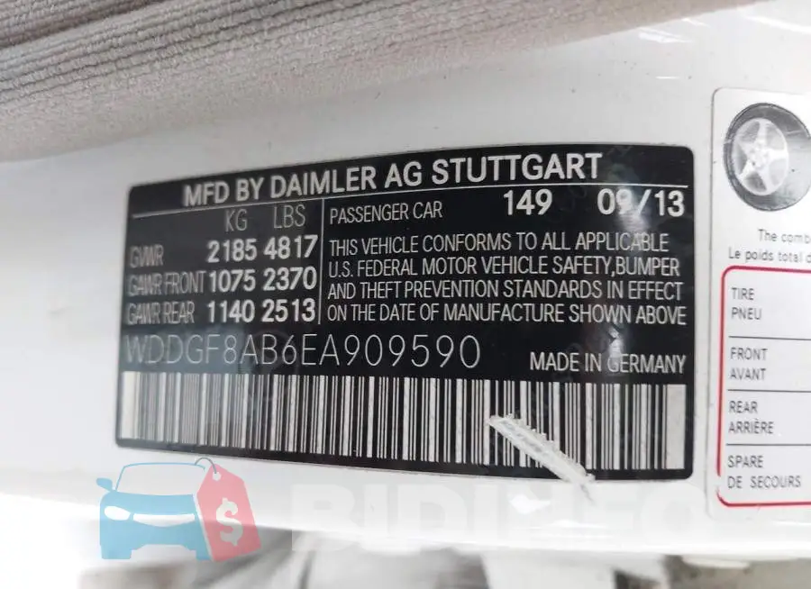 WDDGF8AB6EA909590 Photo# 9