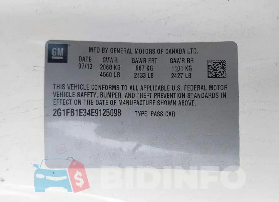 2G1FB1E34E9125098 Photo# 9