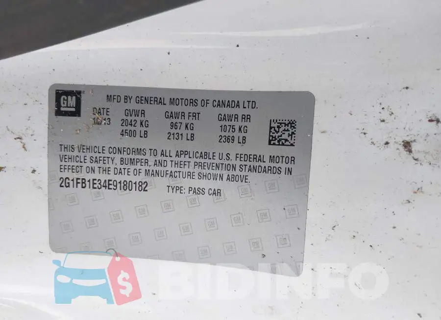 2G1FB1E34E9180182 Photo# 9