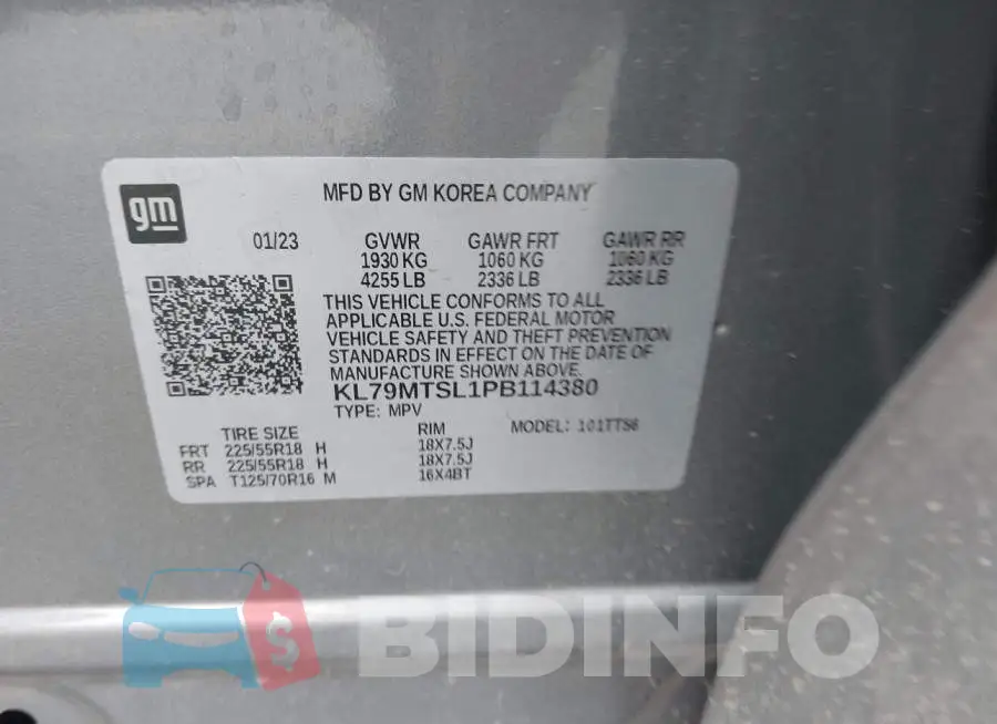 KL79MTSL1PB114380 Photo# 7