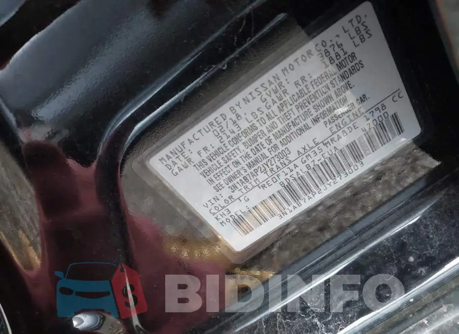 3N1AB7AP2JY273003 Photo# 9