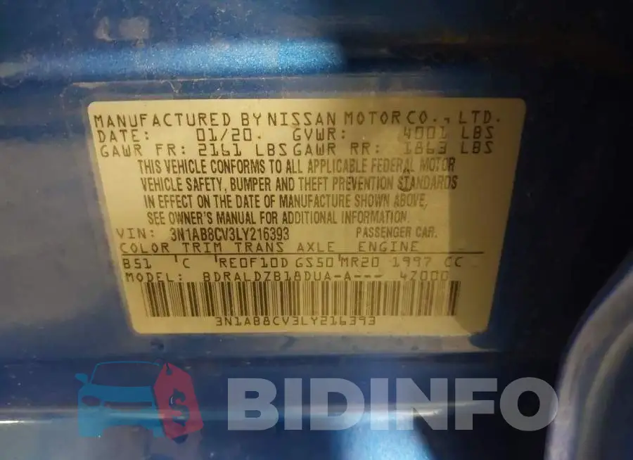 3N1AB8CV3LY216393 Photo# 9