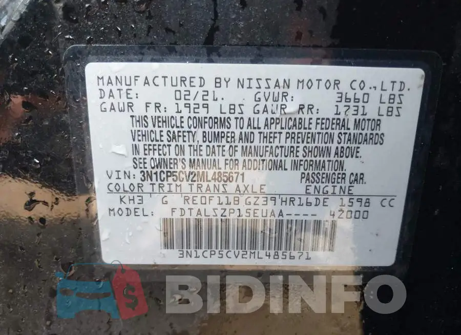 3N1CP5CV2ML485671 Photo# 9