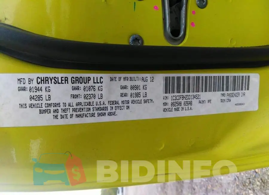 1C3CDFBH2DD134521 Photo# 9