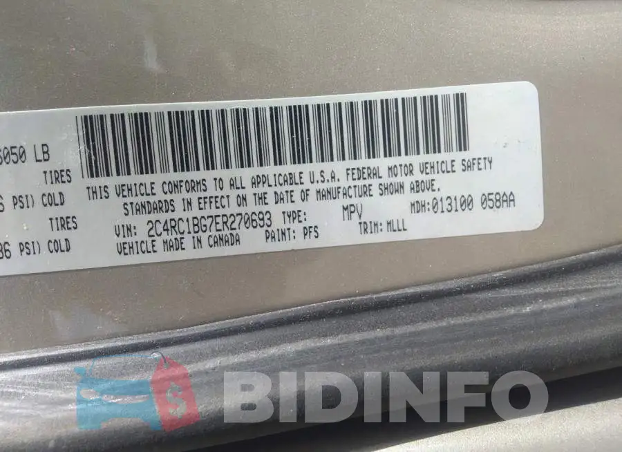 2C4RC1BG7ER270693 Photo# 9