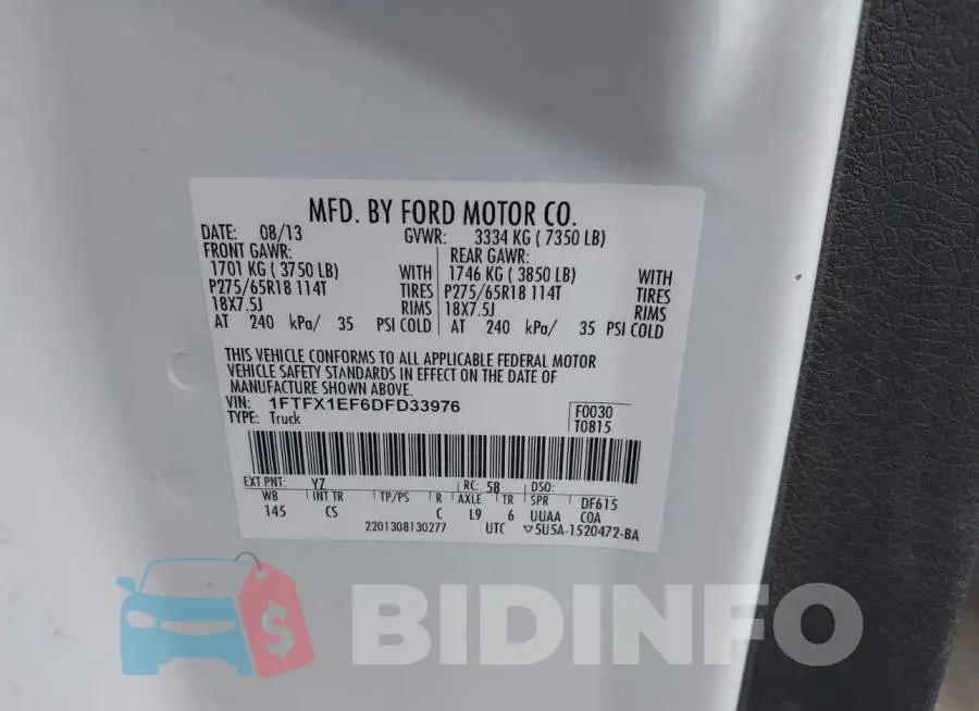 1FTFX1EF6DFD33976 Photo# 9