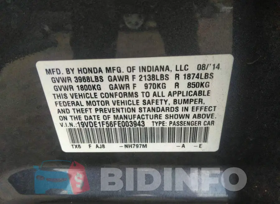 19VDE1F56FE003943 Photo# 9