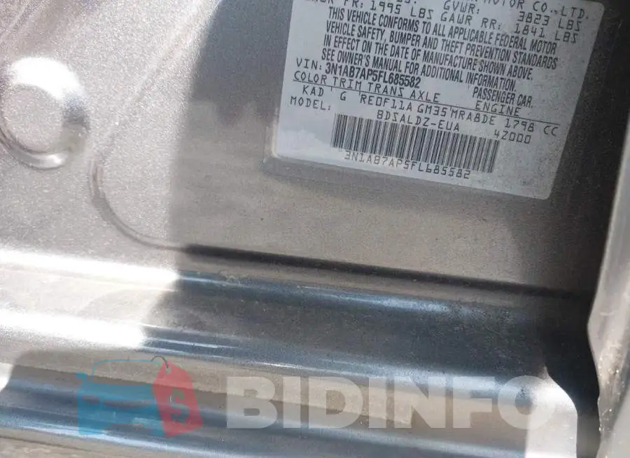 3N1AB7AP5FL685582 Photo# 9