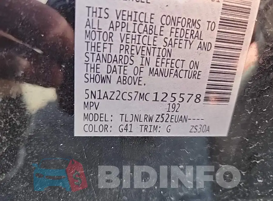 5N1AZ2CS7MC125578 Photo# 8