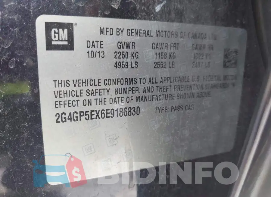2G4GP5EX6E9186830 Photo# 9