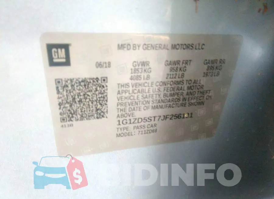 1G1ZD5ST7JF256191 Photo# 9