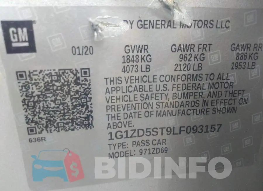 1G1ZD5ST9LF093157 Photo# 9