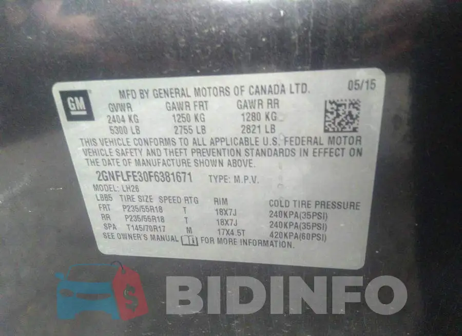 2GNFLFE30F6381671 Photo# 9