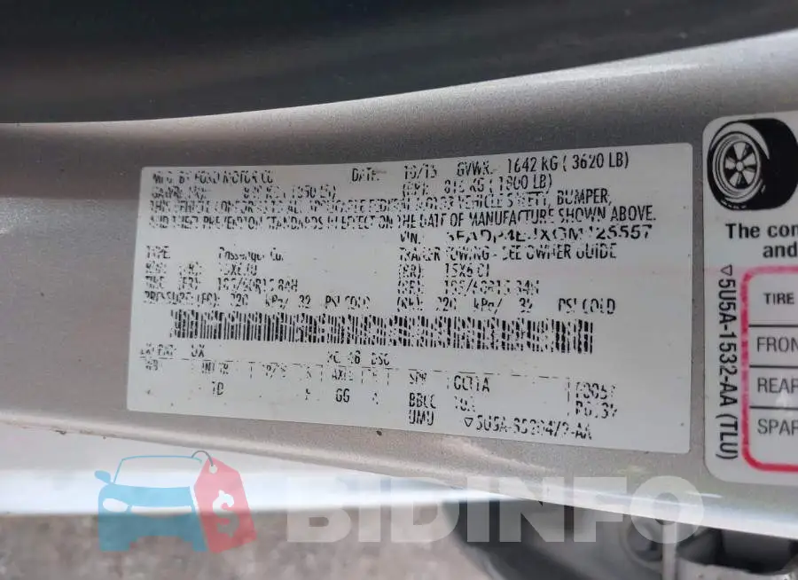 3FADP4EJXGM125557 Photo# 9