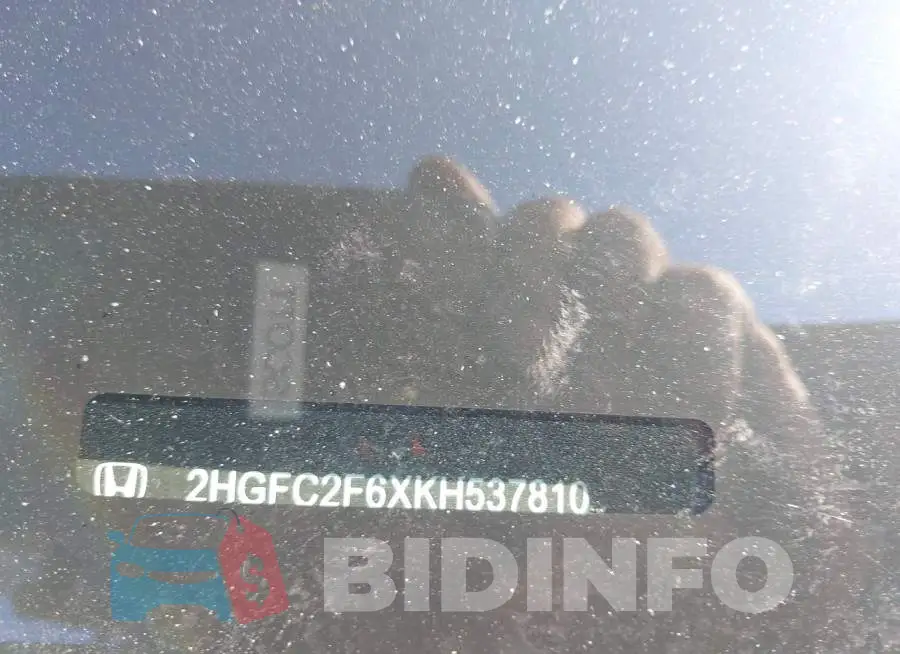 2HGFC2F6XKH537810 Photo# 9