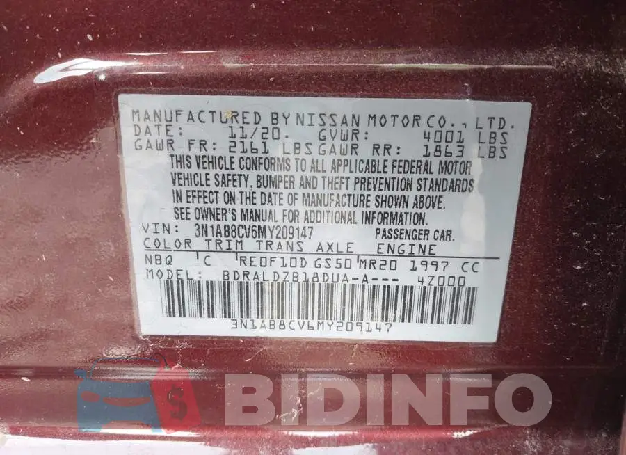 3N1AB8CV6MY209147 Photo# 9