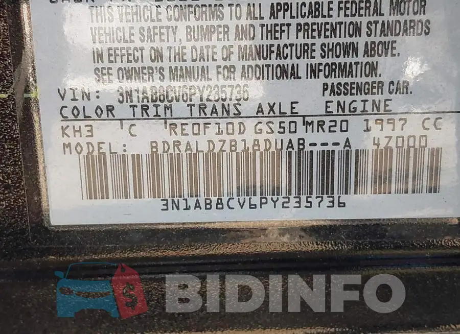 3N1AB8CV6PY235736 Photo# 9