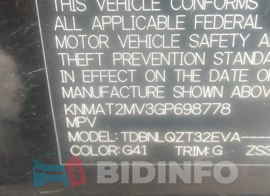 KNMAT2MV3GP698778 Photo# 9