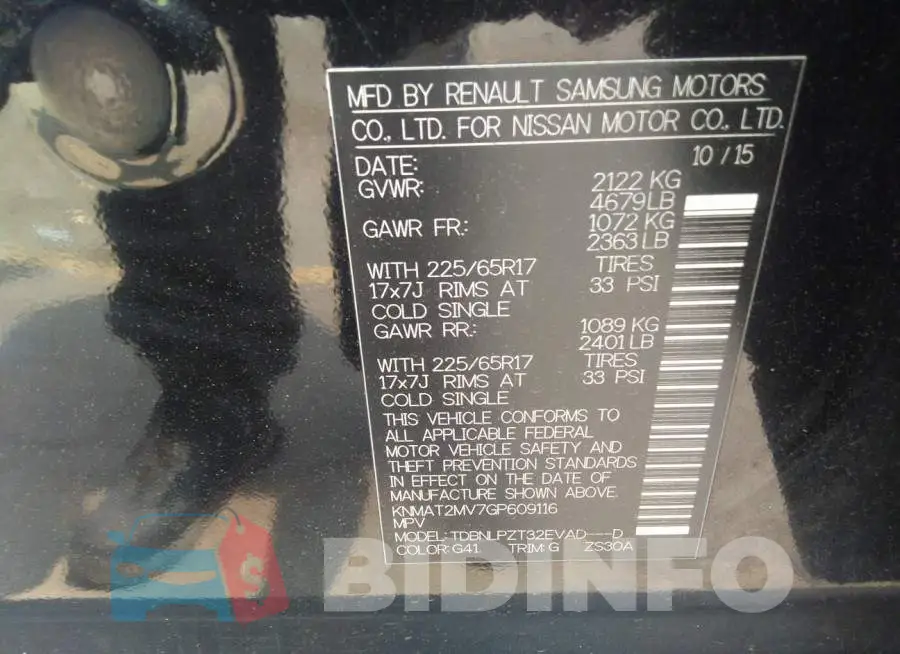 KNMAT2MV7GP609116 Photo# 9