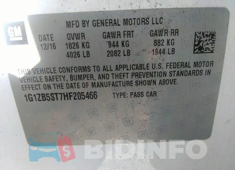 1G1ZB5ST7HF205466 Photo# 9