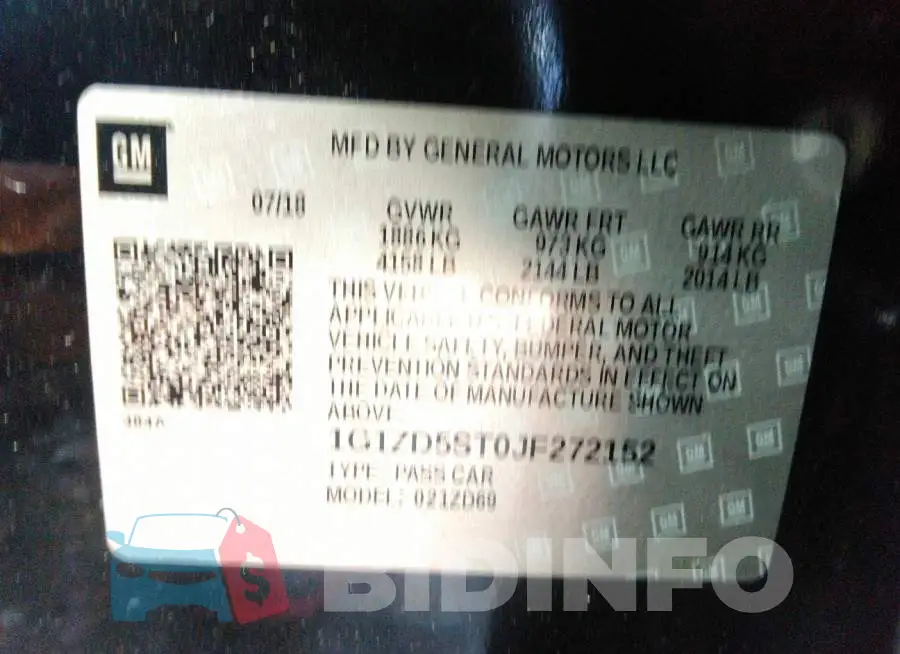 1G1ZD5ST0JF272152 Photo# 9
