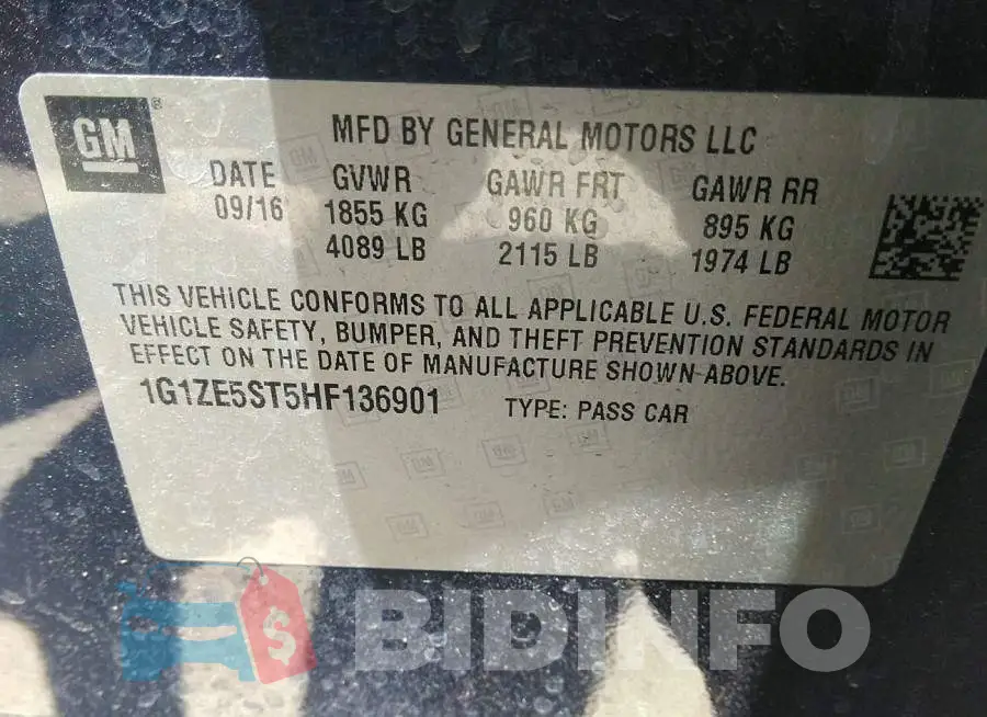 1G1ZE5ST5HF136901 Photo# 9