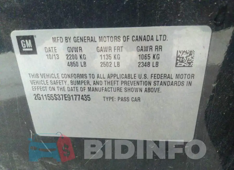 2G1155S37E9177435 Photo# 9