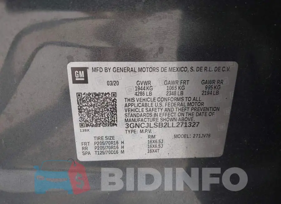 3GNCJLSB2LL271327 Photo# 9