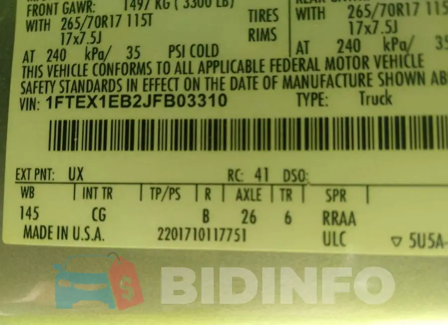 1FTEX1EB2JFB03310 Photo# 9