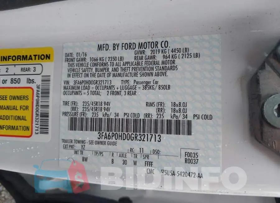3FA6P0HD0GR321713 Photo# 9
