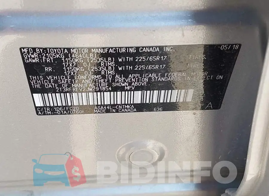2T3RFREV2JW791854 Photo# 9