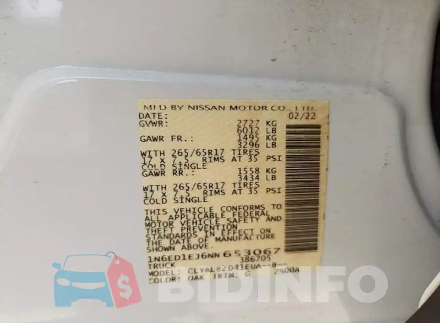 1N6ED1EJ6NN653067 Photo# 8