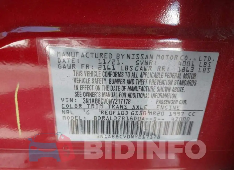 3N1AB8CV0NY217178 Photo# 9