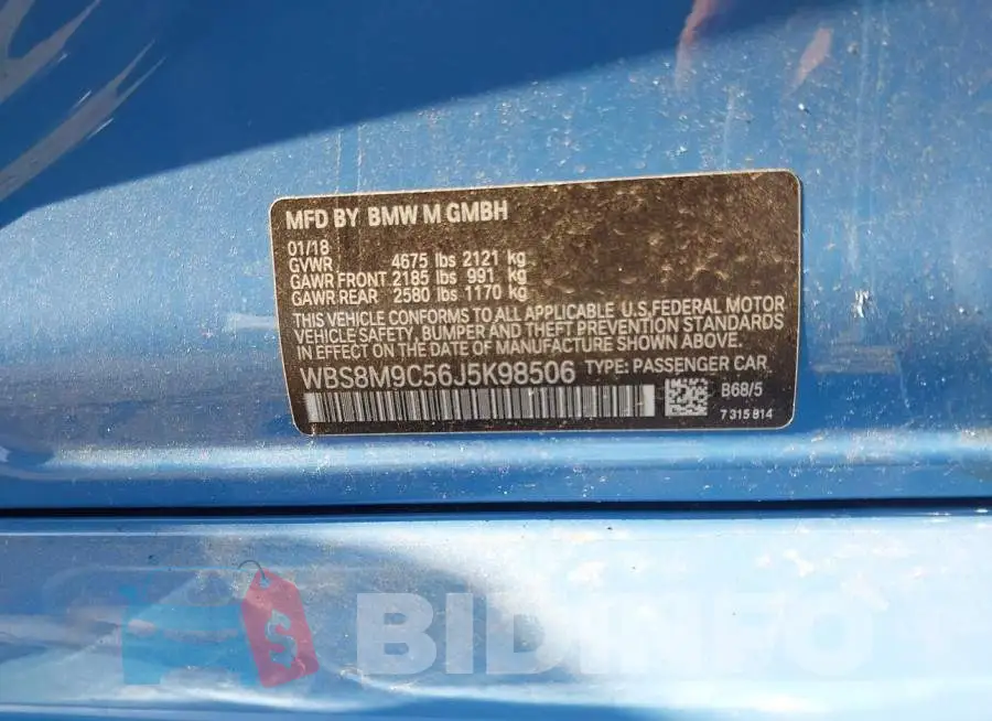 WBS8M9C56J5K98506 Photo# 9