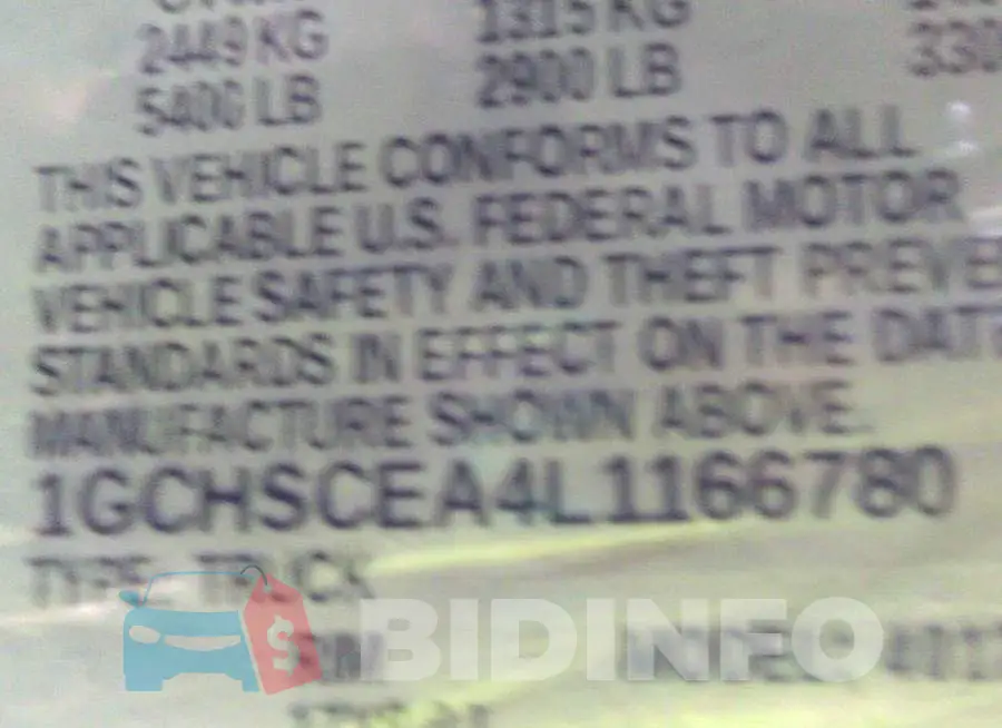 1GCHSCEA4L1166780 Photo# 9