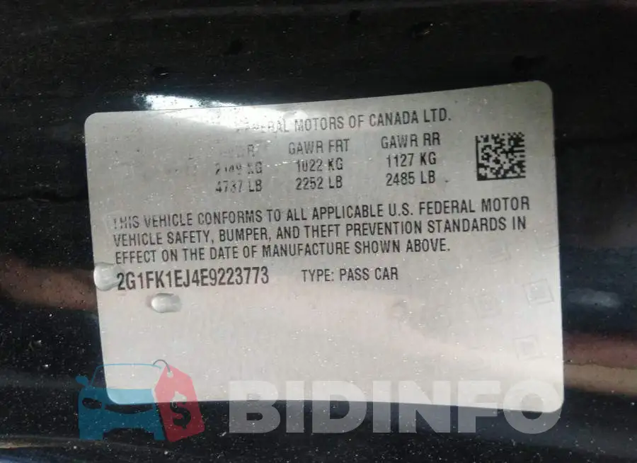 2G1FK1EJ4E9223773 Photo# 9