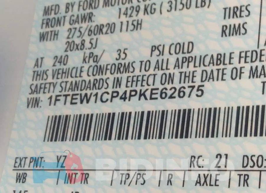 1FTEW1CP4PKE62675 Photo# 9