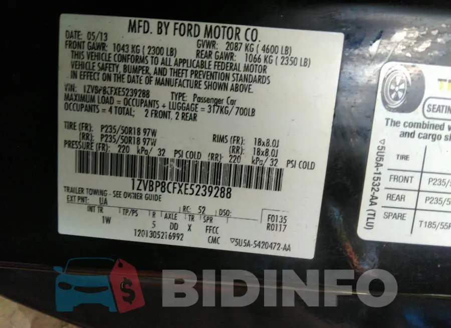 1ZVBP8CFXE5239288 Photo# 9