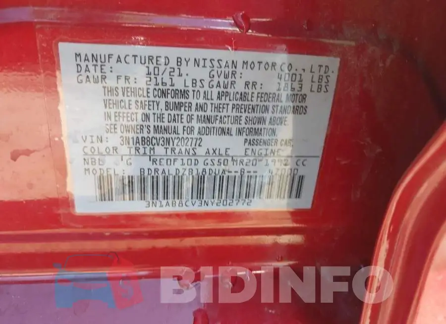 3N1AB8CV3NY202772 Photo# 9