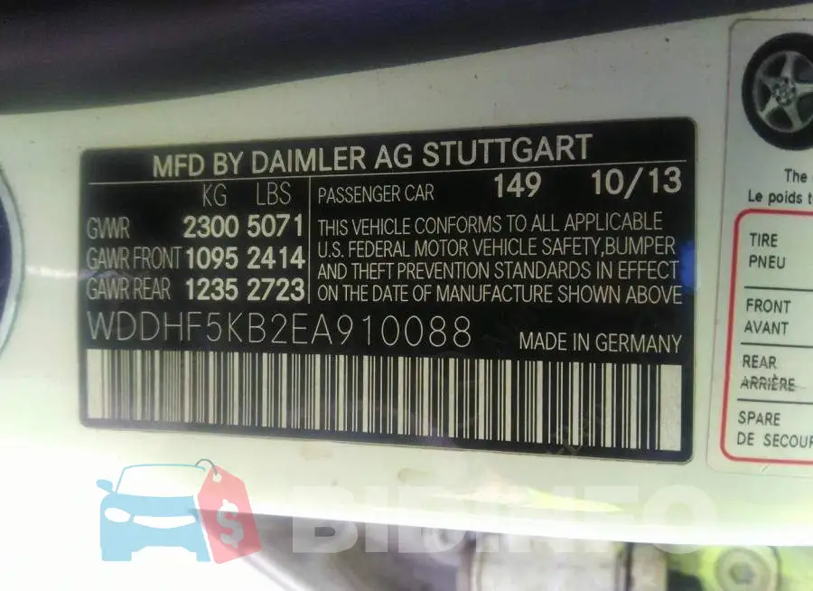 WDDHF5KB2EA910088 Photo# 9