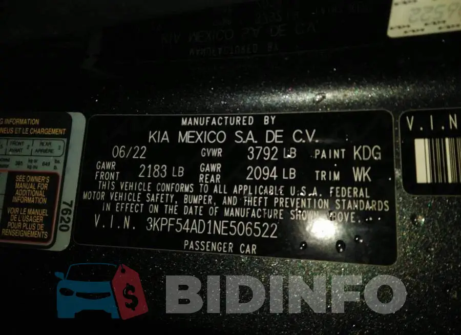 3KPF54AD1NE506522 Photo# 9