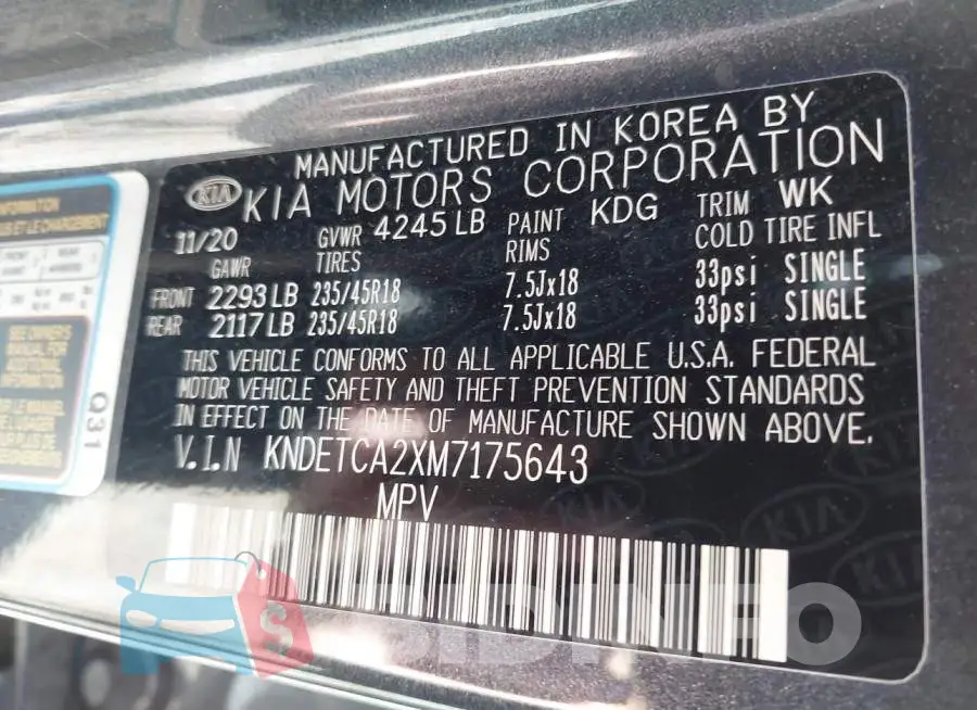 KNDETCA2XM7175643 Photo# 9