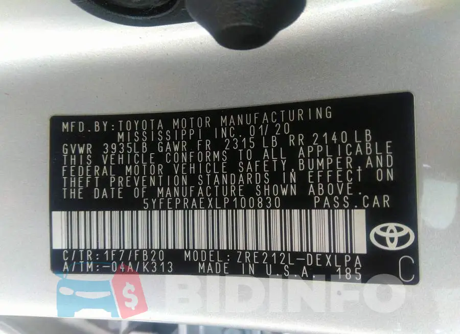 5YFEPRAEXLP100830 Photo# 9