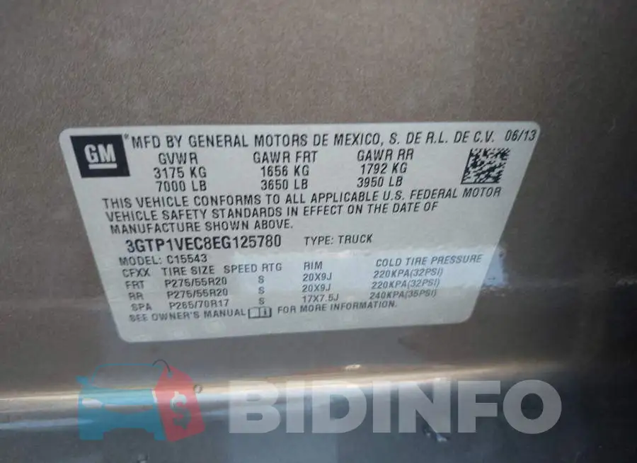 3GTP1VEC8EG125780 Photo# 9
