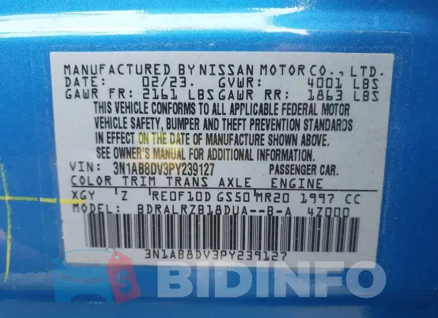 3N1AB8DV3PY239127 Photo# 9
