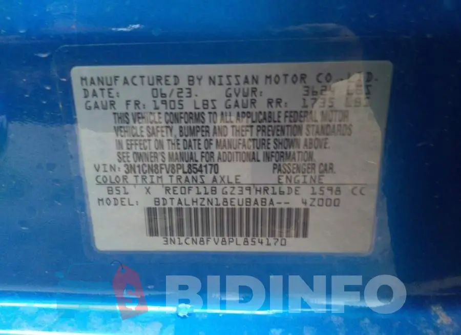 3N1CN8FV8PL854170 Photo# 9