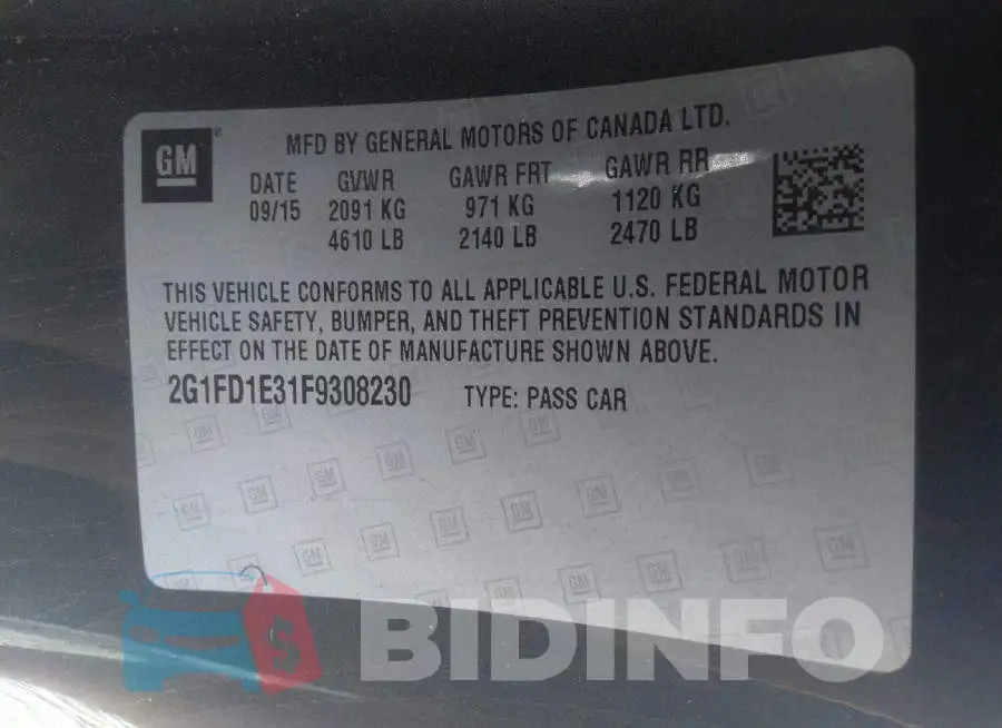 2G1FD1E31F9308230 Photo# 9