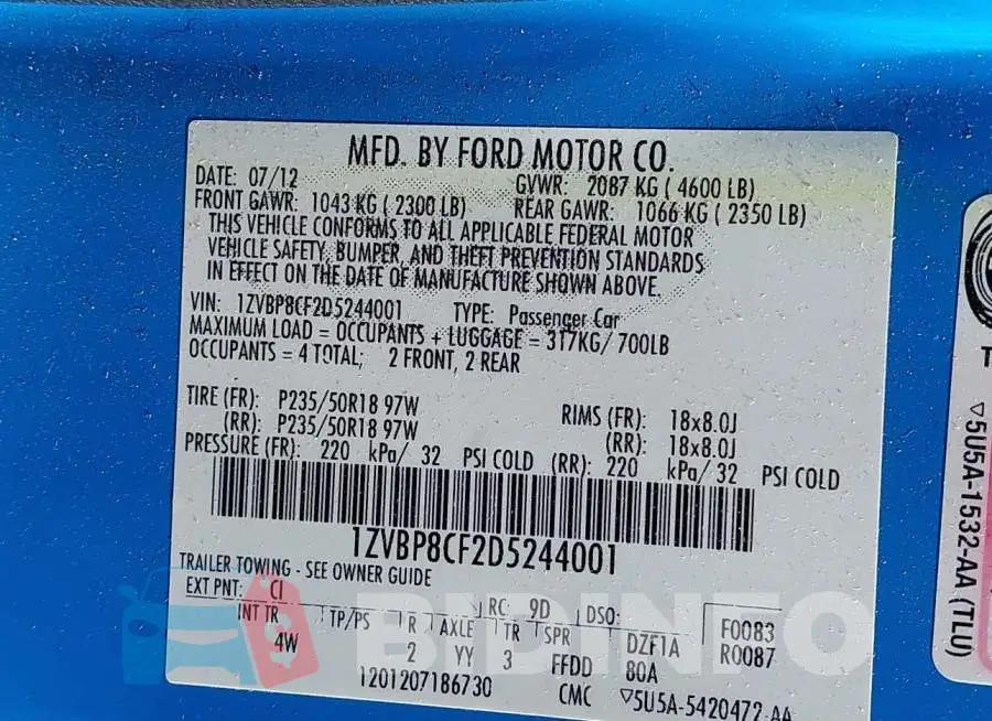 1ZVBP8CF2D5244001 Photo# 9