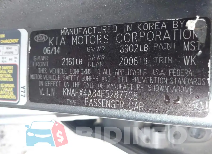 KNAFX4A84F5287708 Photo# 9