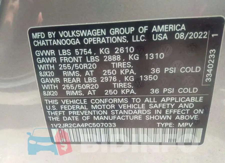 1V2JR2CA4PC507033 Photo# 9